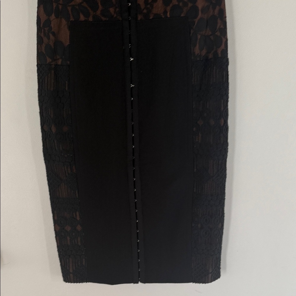 Anthropologie Byron Lars Black Lace Midi Dress - Picture 8 of 12